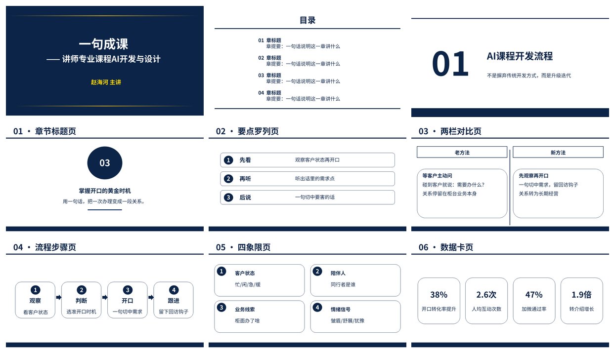 深蓝·商务 模板版式缩略图